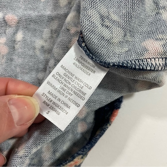 New Market & Spruce Kallon Brush Knit Shirt Hooded Floral - Picture 5 of 8